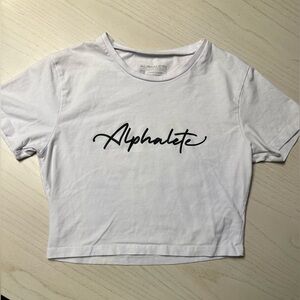 ALPHALETE cropped lifestyle fit top